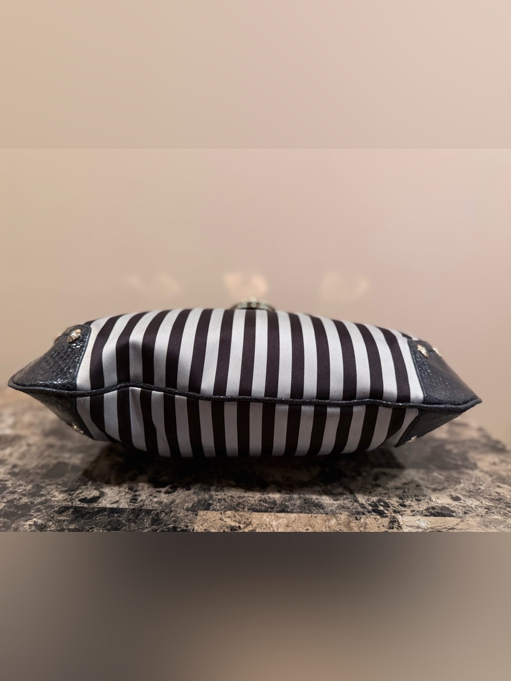 Henri Bendel 712 5th Ave Centennial Striped Hobo Bag - Picture 5 of 14
